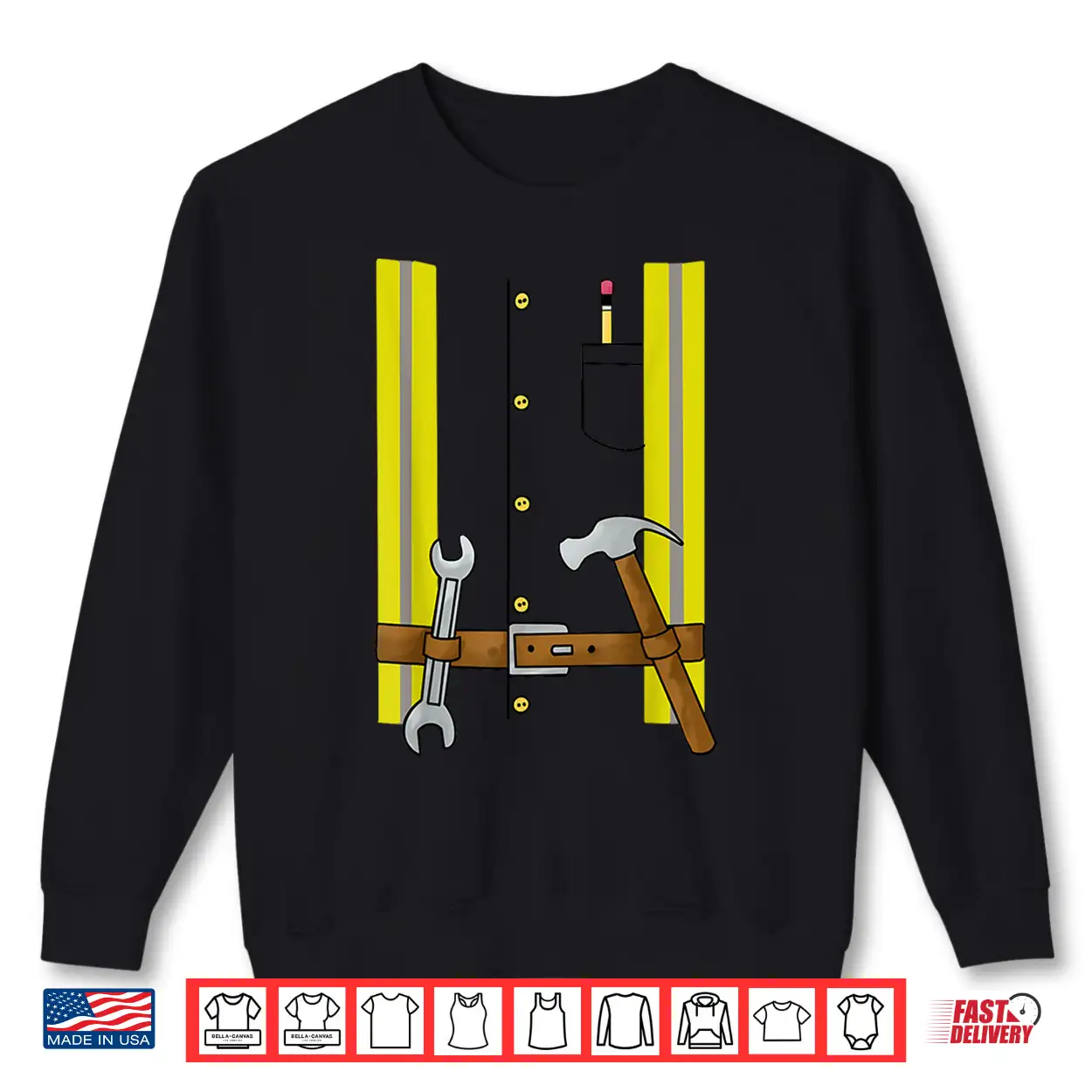 Cool Cosplay Halloween Costume Builder Construction Worker Shirt Cool Cosplay Halloween Costume Builder Construction Worker Shirt