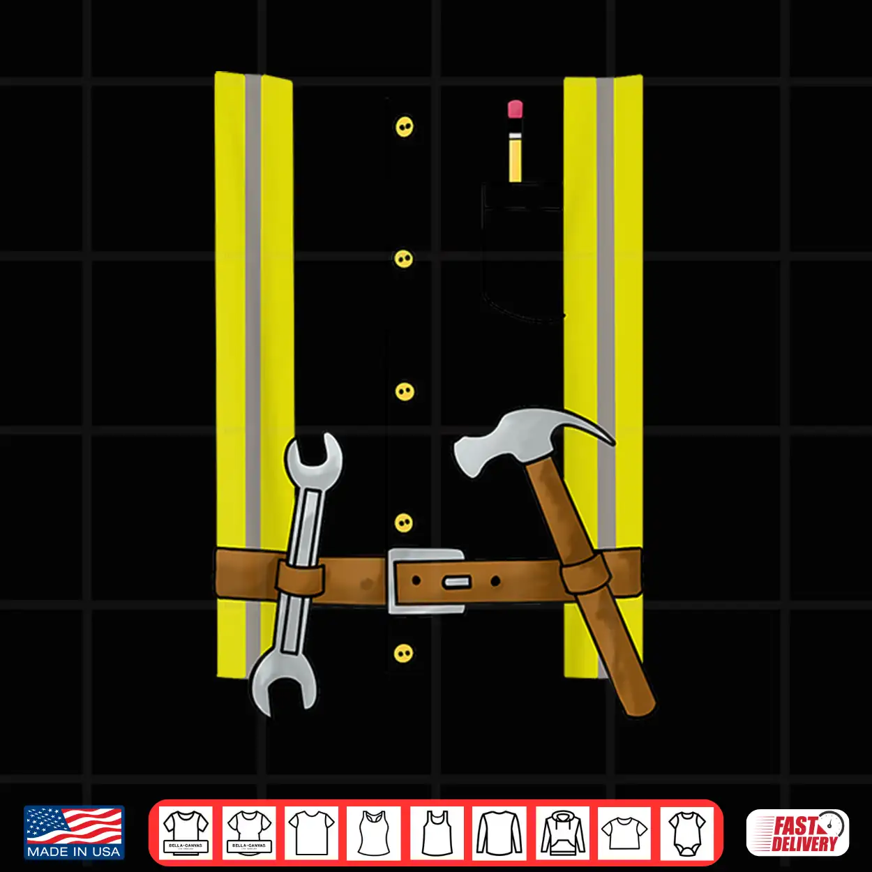 Cool Cosplay Halloween Costume Builder Construction Worker Shirt Cool Cosplay Halloween Costume Builder Construction Worker Shirt