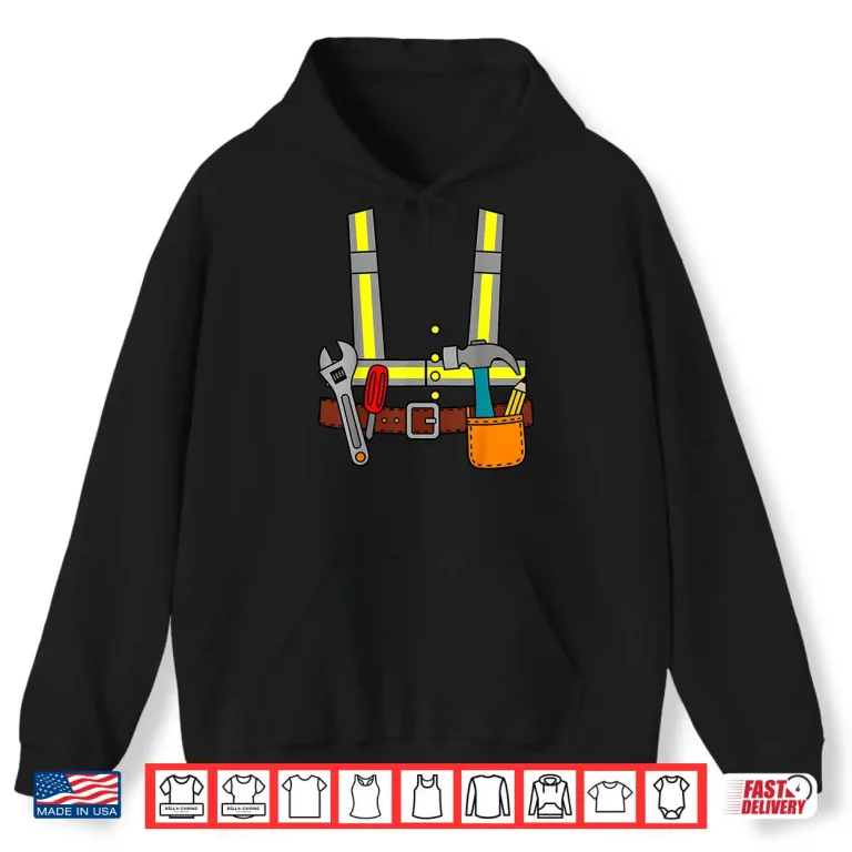 Hoodie Halloween Costume Construction Worker Shirt