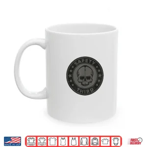 Mug Safety Third Skull Sarcastic Safety Work Construction Worker Shirt