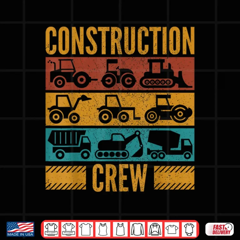 Design Construction Crew Costume Birthday Construction Worker Shirt