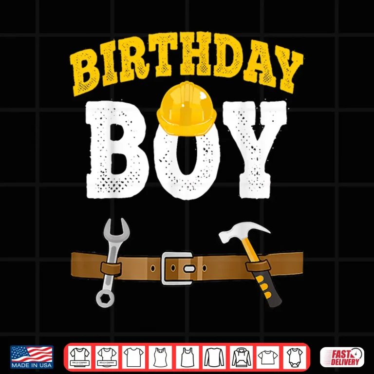 Design Birthday Construction Costume Builder Worker Construction Shirt