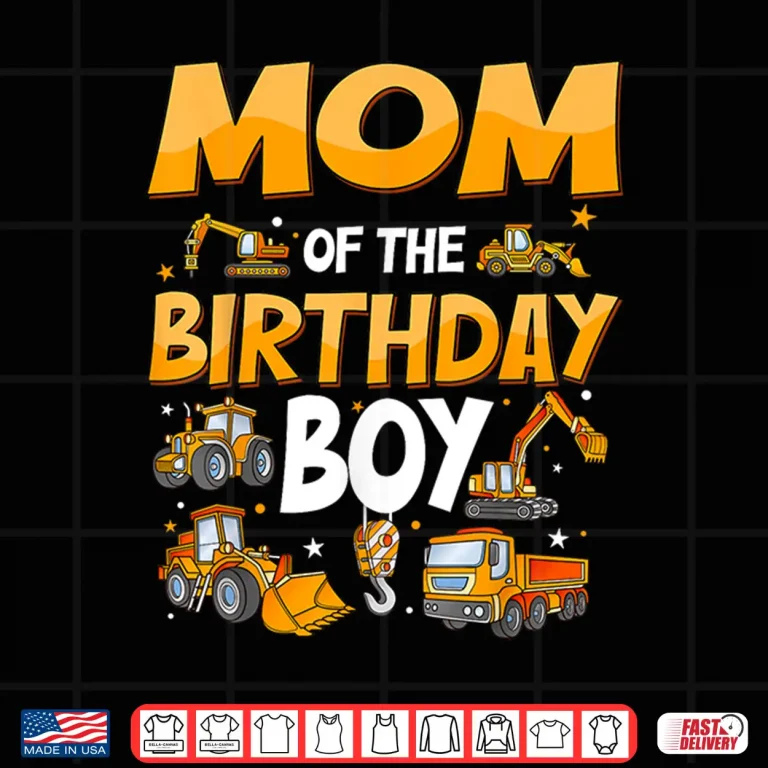 Design Construction Excavator Bday Construction Shirt