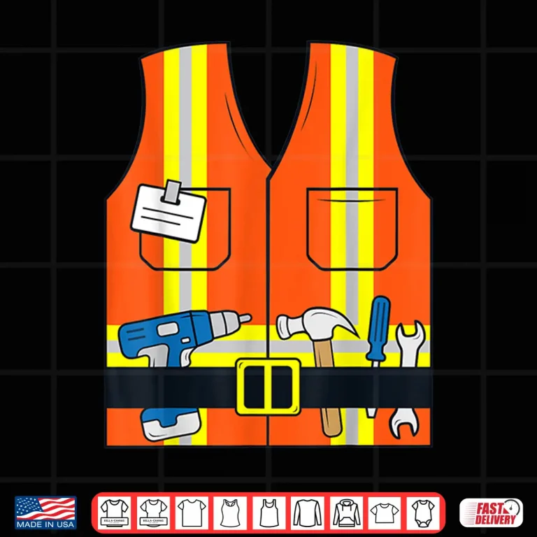 Design Construction Worker Costume Vest Construction Shirt