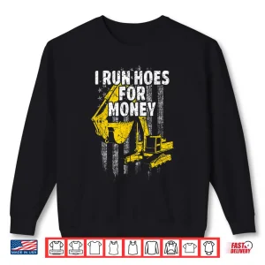 Sweatshirt Heavy Equipment Operator USA Flag Construction Shirt