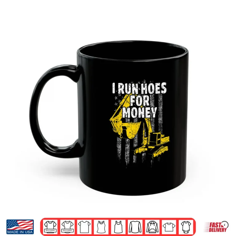 Mug Heavy Equipment Operator USA Flag Construction Shirt