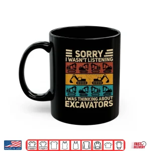 Mug Outfit Retro Construction Worker Excavator Shirt