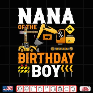 Design Boy Crew Bday Party Construction Worker Shirt