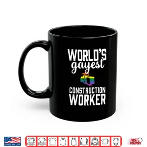 Mug Contractor Pride Rainbow Construction Worker Shirt