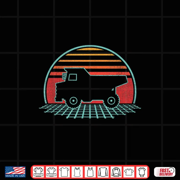 Design Dump Construction Truck Retro Vintage 80S Style Worker Gift Shirt