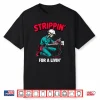 Electrician Strippin For A Livin Retro Skeleton Vintage Shirt
