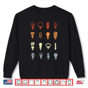 Sweatshirt Electrician Light Lamps Light Bulb Shapes Shirt