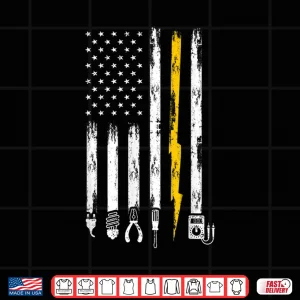 Design Electrician US Flag Tools for Electricians Shirt