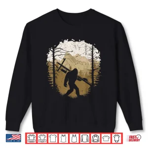 Sweatshirt Funny Bigfoot Lineman Power Electrician Sasquatch Lineworker Shirt