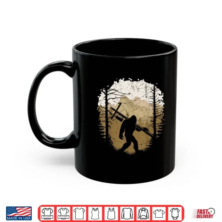 Mug Funny Bigfoot Lineman Power Electrician Sasquatch Lineworker Shirt