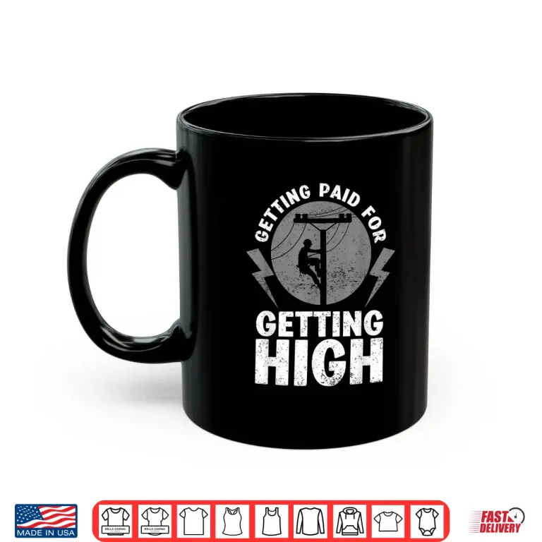 Mug Funny Electrician Gift Electrical Power Lineman Shirt