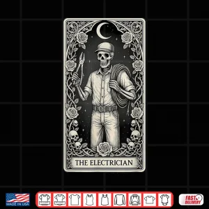 Design The Electrician Skeleton Tarot Card Shirt