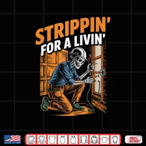 Design Trippin for a Livin Funny Skeleton Electrician Lover Shirt