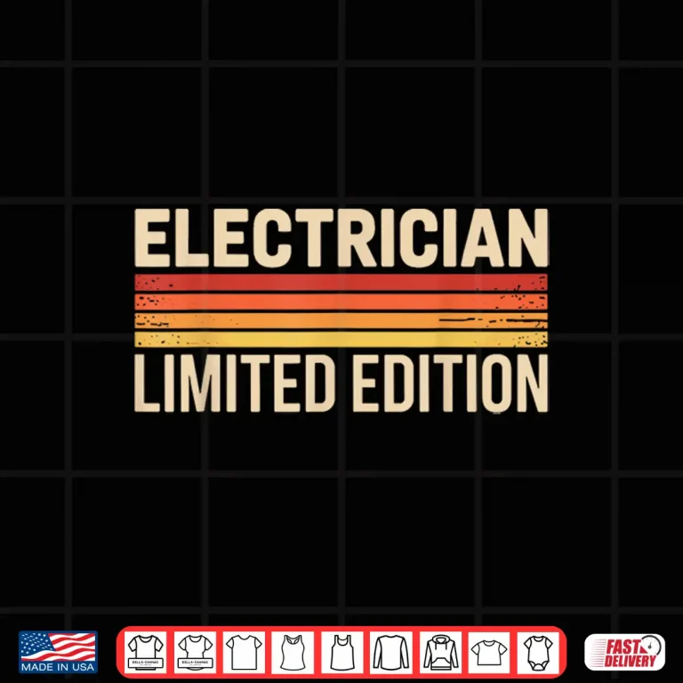 Design Vintage Retro Electrician Limited Edition Electrician Shirt