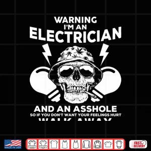 Design Electrician Hoodie Skull Graphic Tee Electrician Apparel