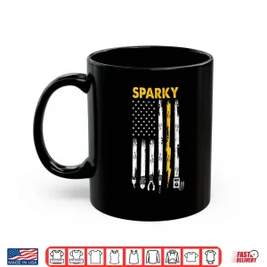 Mug Electrician US Flag Sparky Tools Shirt