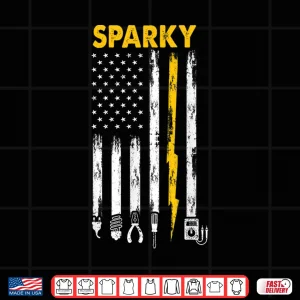 Design Electrician US Flag Sparky Tools Shirt