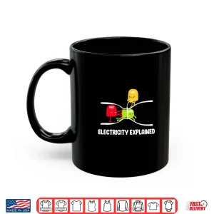 Mug Electricity Explained Volt Ohm Amp Funny Electrician Shirt