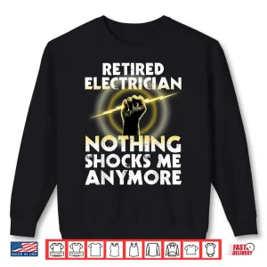 Sweatshirt Funny Electrician Retirement Art Wireman Retired Shirt