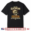 Warning Im An Electrician Skull High Voltage For Electrician Shirt