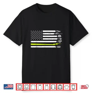 American Flag Electrician Tools For Electrician Shirt