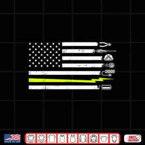 Design American Flag Electrician Tools for Electrician Shirt