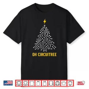 Electrician Christmas Tree Funny Christmas Electrician Shirt