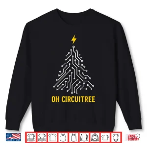 Sweatshirt Electrician Christmas Tree Funny Christmas Electrician Shirt
