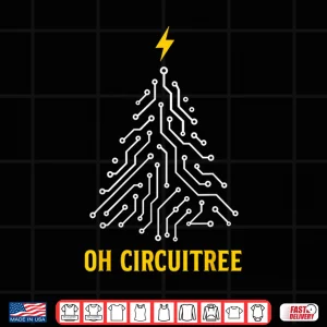 Design Electrician Christmas Tree Funny Christmas Electrician Shirt