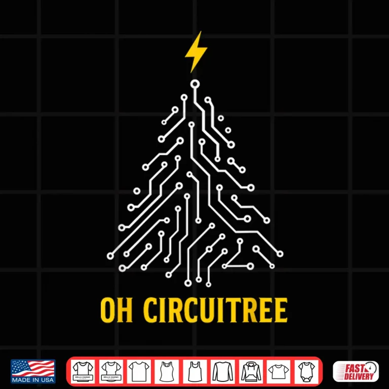 Design Electrician Christmas Tree Funny Christmas Electrician Shirt