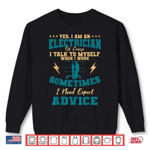 Sweatshirt Electrician Electricity Lineman Wiring Electrical Engineer Shirt