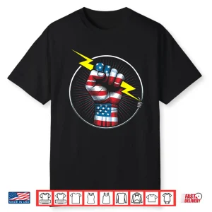Electrician Hero American Flag Electrical Worker Shirt