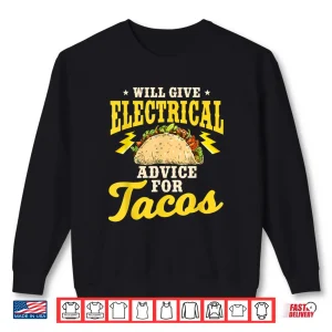 Sweatshirt Electrician Taco Cinco de Mayo Mexican Electrical Repairman Shirt