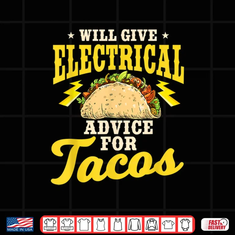 Design Electrician Taco Cinco de Mayo Mexican Electrical Repairman Shirt