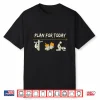 Funny Electrician Plan For Today Vintage Retro Poleman Shirt