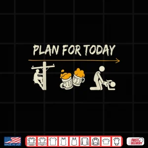 Design Funny Electrician Plan for Today Vintage Retro Poleman Shirt
