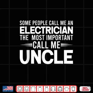 Design Proud Uncle Electrician Tee Electric Uncle Shirt Gift