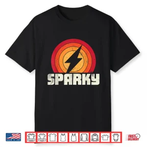 Sparky Electrician Funny Lineman Retro Vintage Gift Shirt