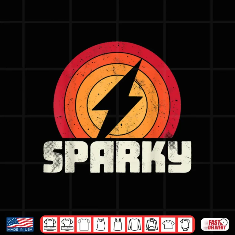 Design Sparky Electrician Funny Lineman Retro Vintage Gift Shirt