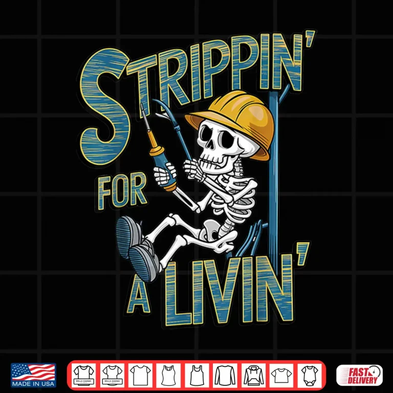 Design Strippin for a Livin Electrician Shirt