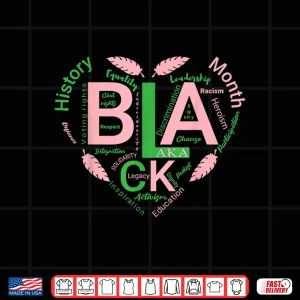 Design Aka Inspired Heart Black History Shirt