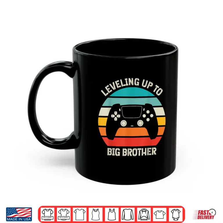 Mug Leveling Up To Big Sibling Gamer Pregnancy Announcement Shirt
