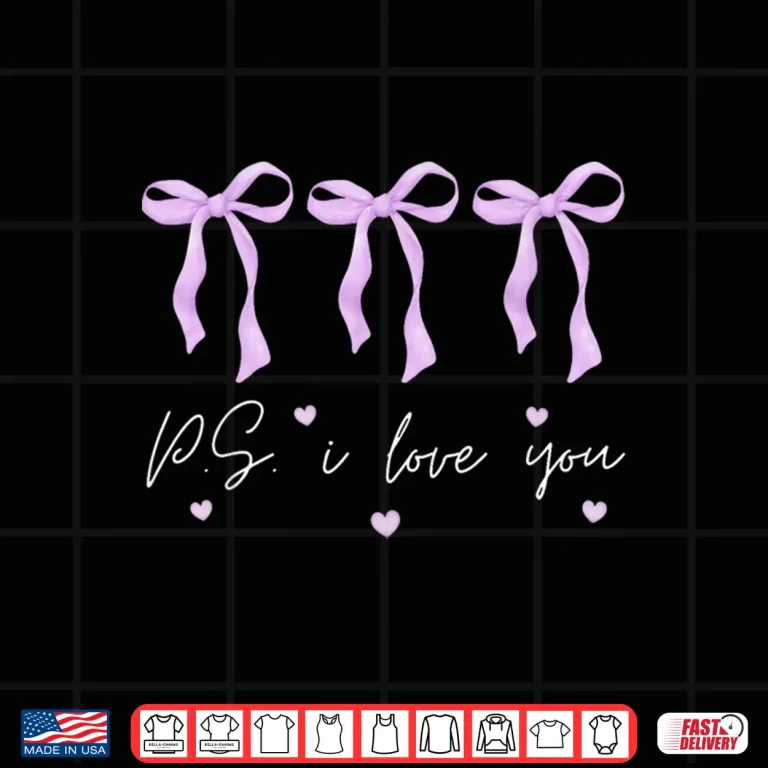 Design PS I Love You Day ValentineS Day Purple Heart Valentine Shirt