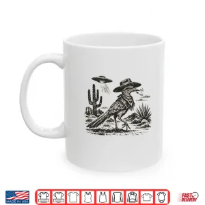 Mug Smoking Roadrunner UFO Desert Sarcastic Nature Humor Shirt