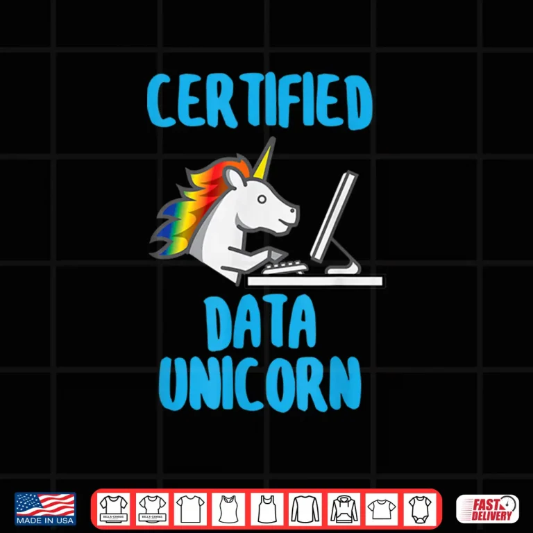 Design Data Analyst Certified Data Unicorn Professional Shirt